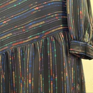Vintage Leslie Fay 70s Asym Drop Waist Dress